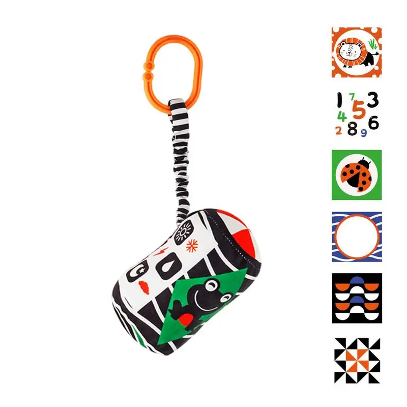 

High Contrast Cloth Books Geometric Shape Cloth Sensory Teething Book Early Development Educational Multifunctional Rattle Toys