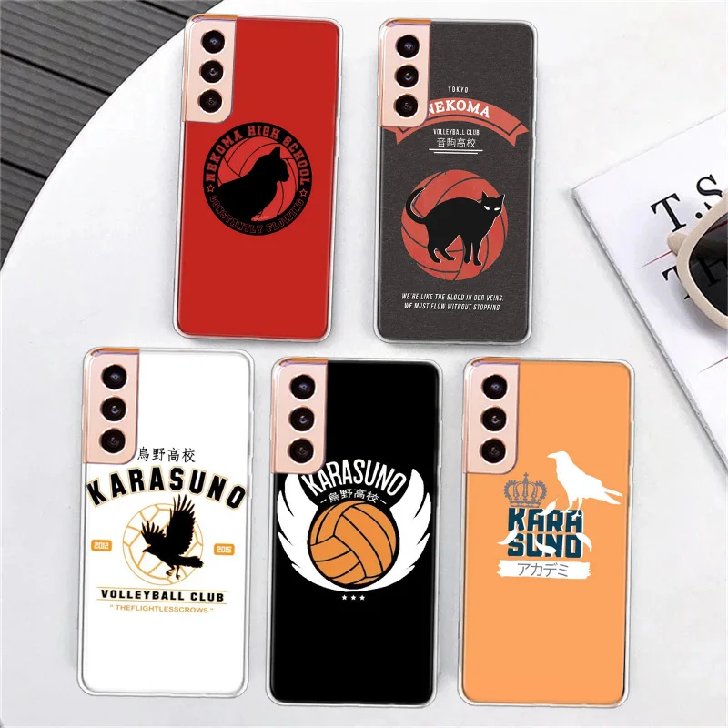 

Karasuno Nekoma Crest Phone Case For Samsung Galaxy A03 A03S A04 A04S A13 A14 A23 A24 A33 A34 A53 A54 A73 A10S A10E S10 Lite F52