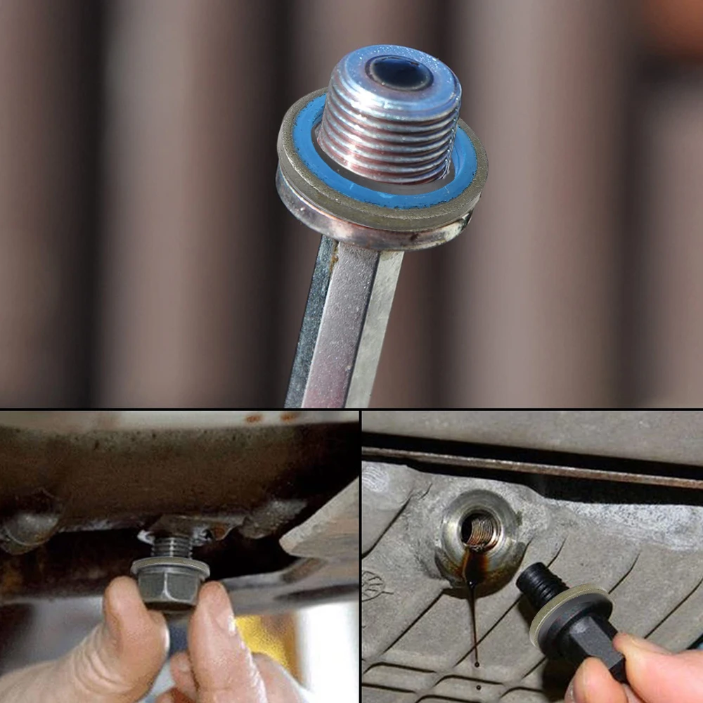Car Oil Drain Plug Gasket Car Engine Combination Gasket Repair Kit Rubber Metal Seal O-Ring Bonded Washer M6 M8 M10 M12 M14 M16