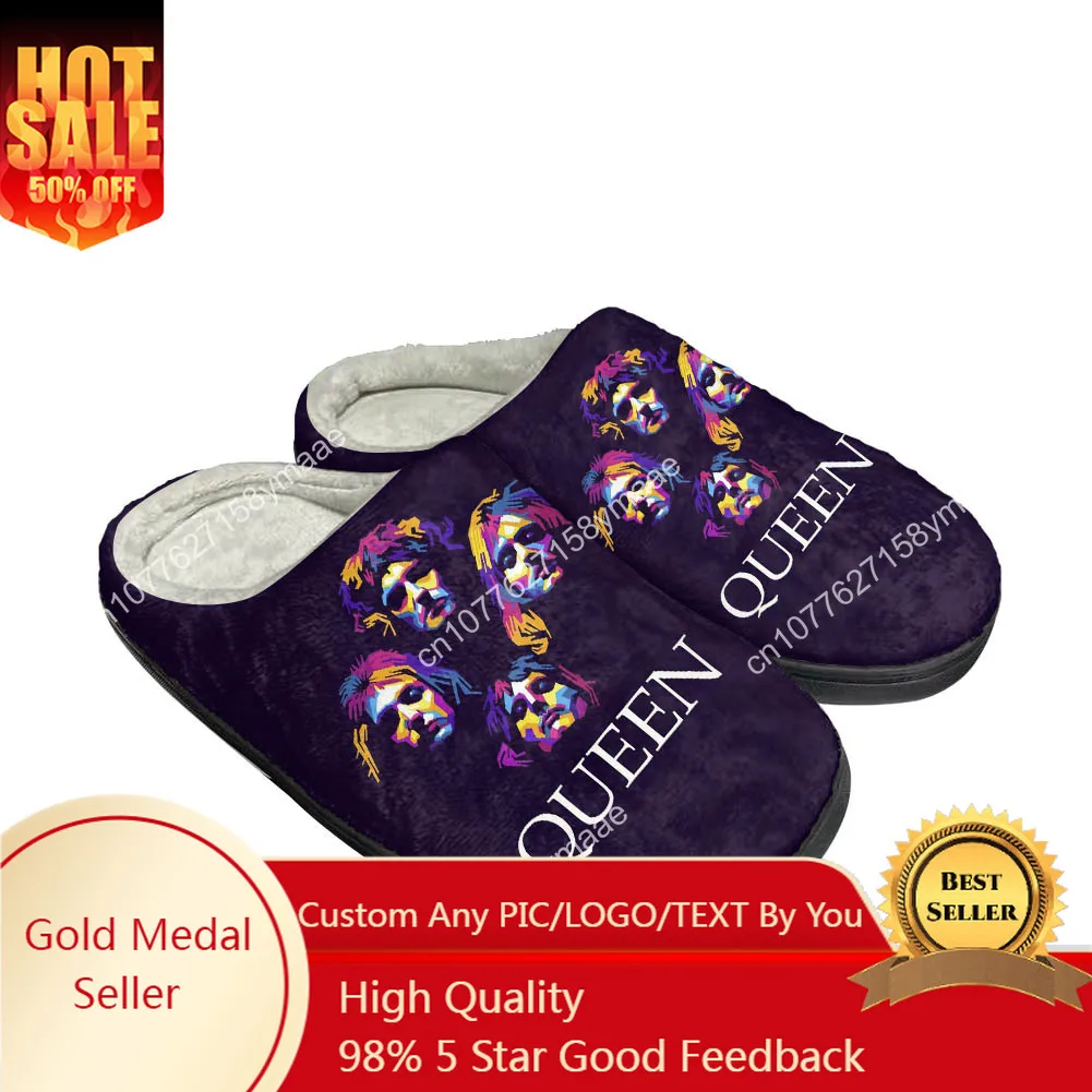 

Hot Latest Queen Fashion Cotton Custom Slippers Mens Womens Sandals Plush Casual Keep Warm Shoes Thermal Comfortable Slipper