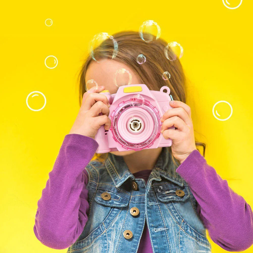 Toy Electric Fun Light and Music Bubble Making Toy Bubble Maker Camera Without for Kids 5
