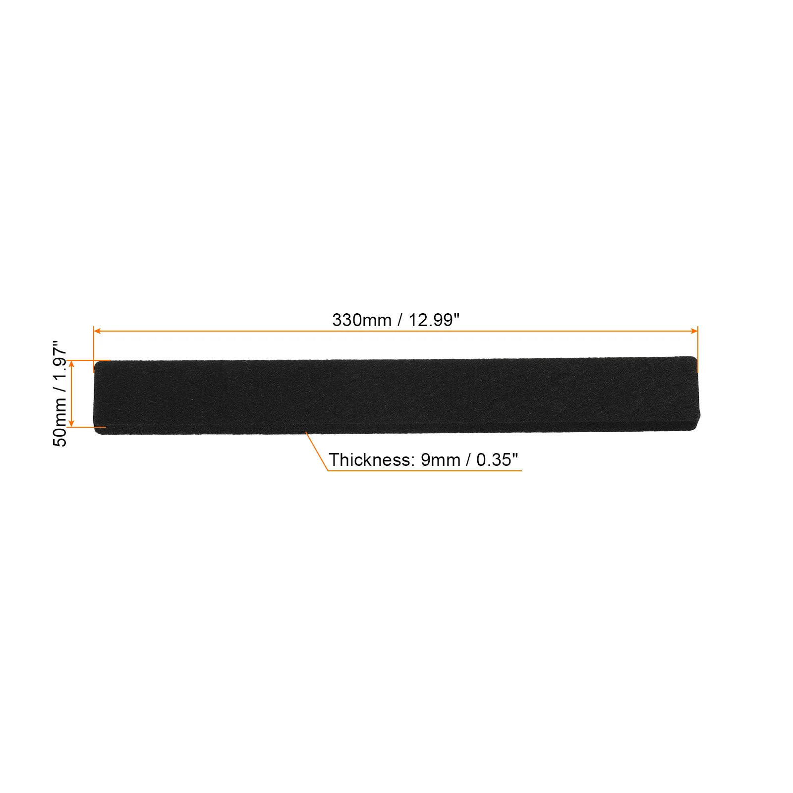 33x5cm Felt Bulletin Board Bar Strip Self Adhesive Wall Pin Bulletin Board with Pushpins for Photos Memos Home Office Decor 8Pcs