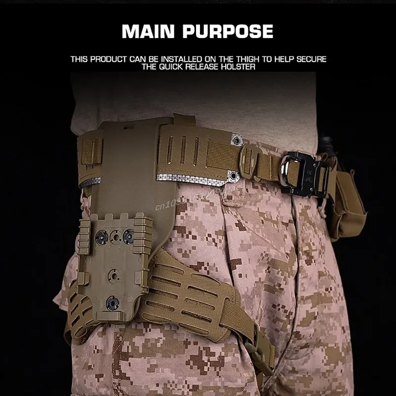 ARC Tactical Drop Leg Strap Band RTI DUTY Mount Accessory For Thigh Holster Leg Hanger Molle Hunting 3 Hole Side Kick Holster 5