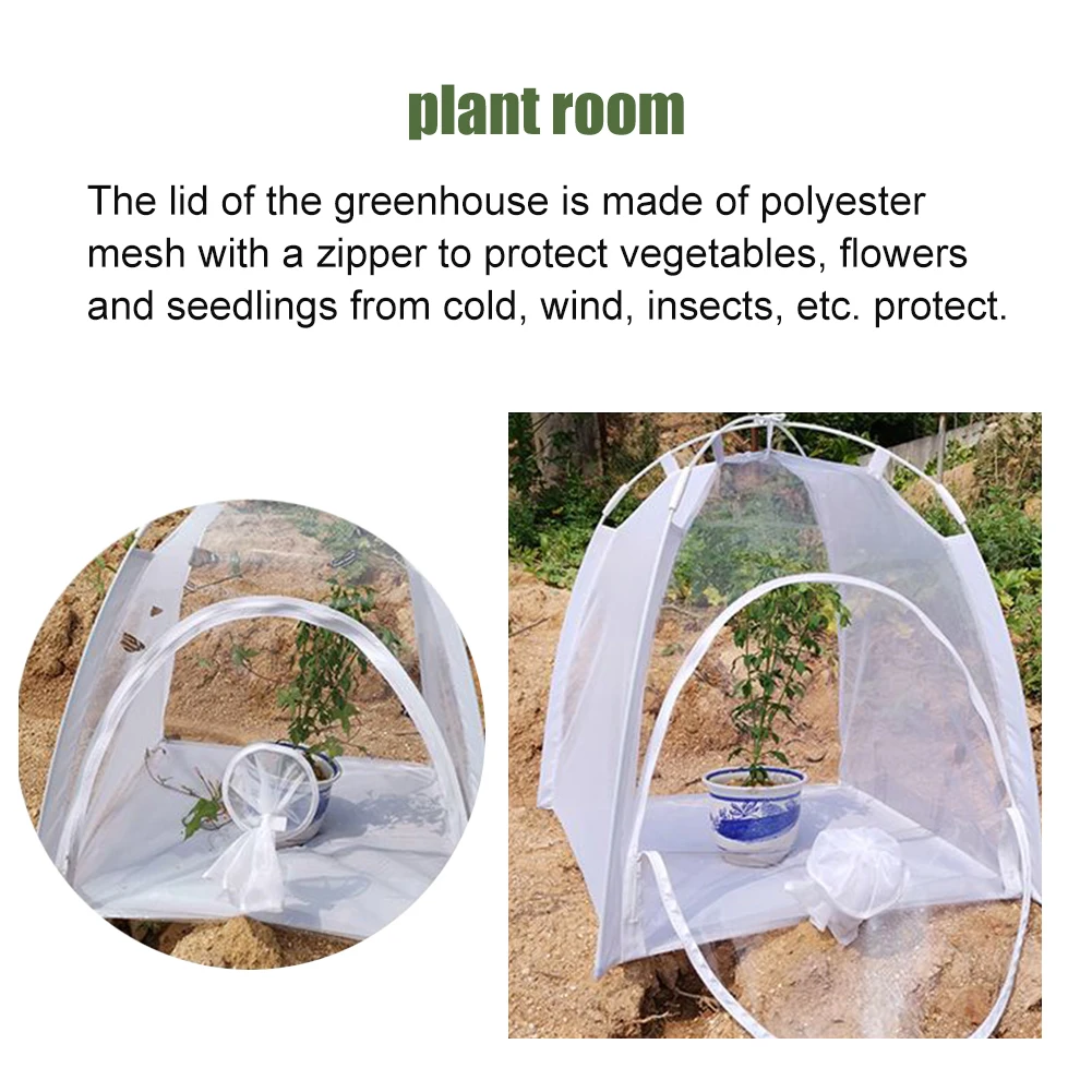 Foldable Plant Breeding Greenhouse Winter Protection Vegetables Flowers Seedlings Garden Cultivation Antifreeze Mini Tent Cage