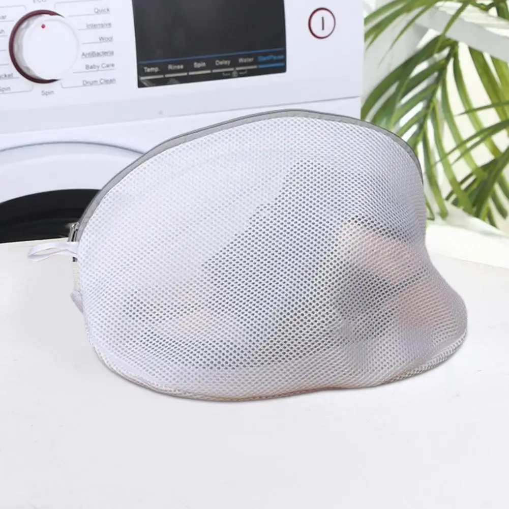 Mesh Laundry Bag With Zipper Ventilated Thickened Shoes Wash Bag Anti-winding Coat Socks Bras Washing Machine Laundry Pouch 4