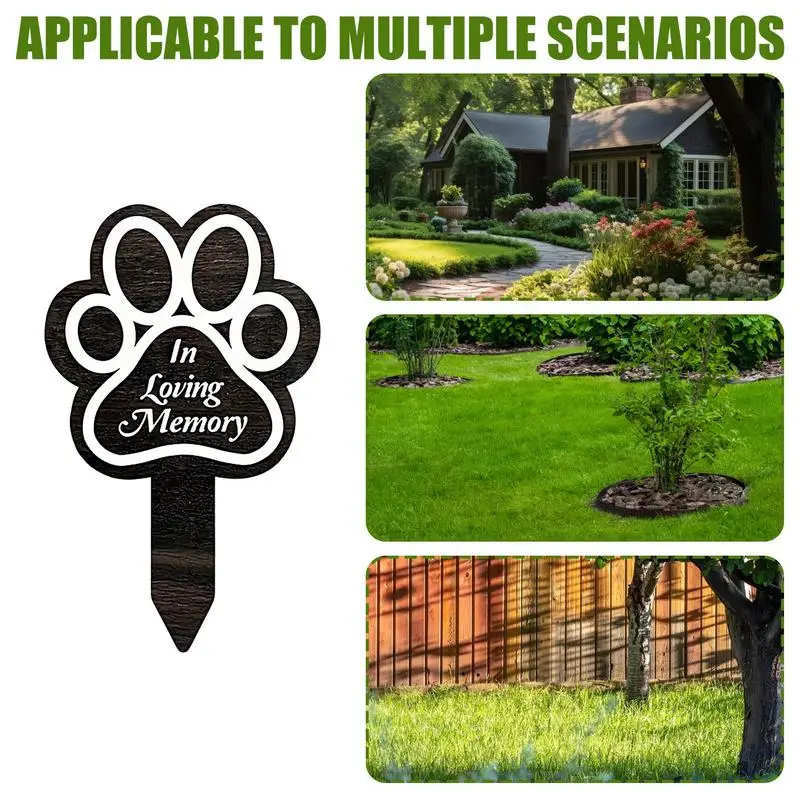 Dog Grave Marker Dog Cemetery Garden Stake Memorial Yard Decorations Pet Loss Outdoor Plaques Claw Sympathy Garden Grave dog memorial statue