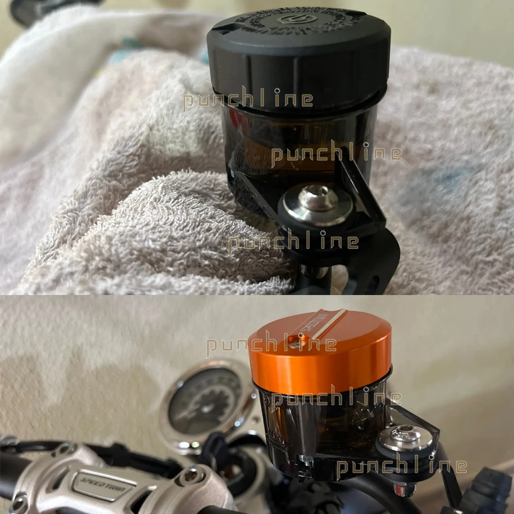 Enhanced Front Brake Fluid Reservoir Cap Cover for Scrambler and Thruxton Series
