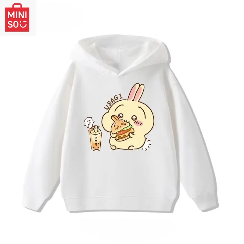 Chiikawa Jiyi Kawa Flying Squirrel Momoka Usagi Hooded Sweatshirt Boys and Girls Japanese Autumn and Winter Clothes