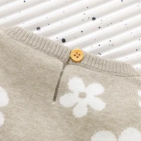 Baby Girls Rompers Fashion Floral Knit Newborn Infant Spring Autumn Long Sleeve Jumpsuits Playsuits Winter Toddler Overall 0-18m 3