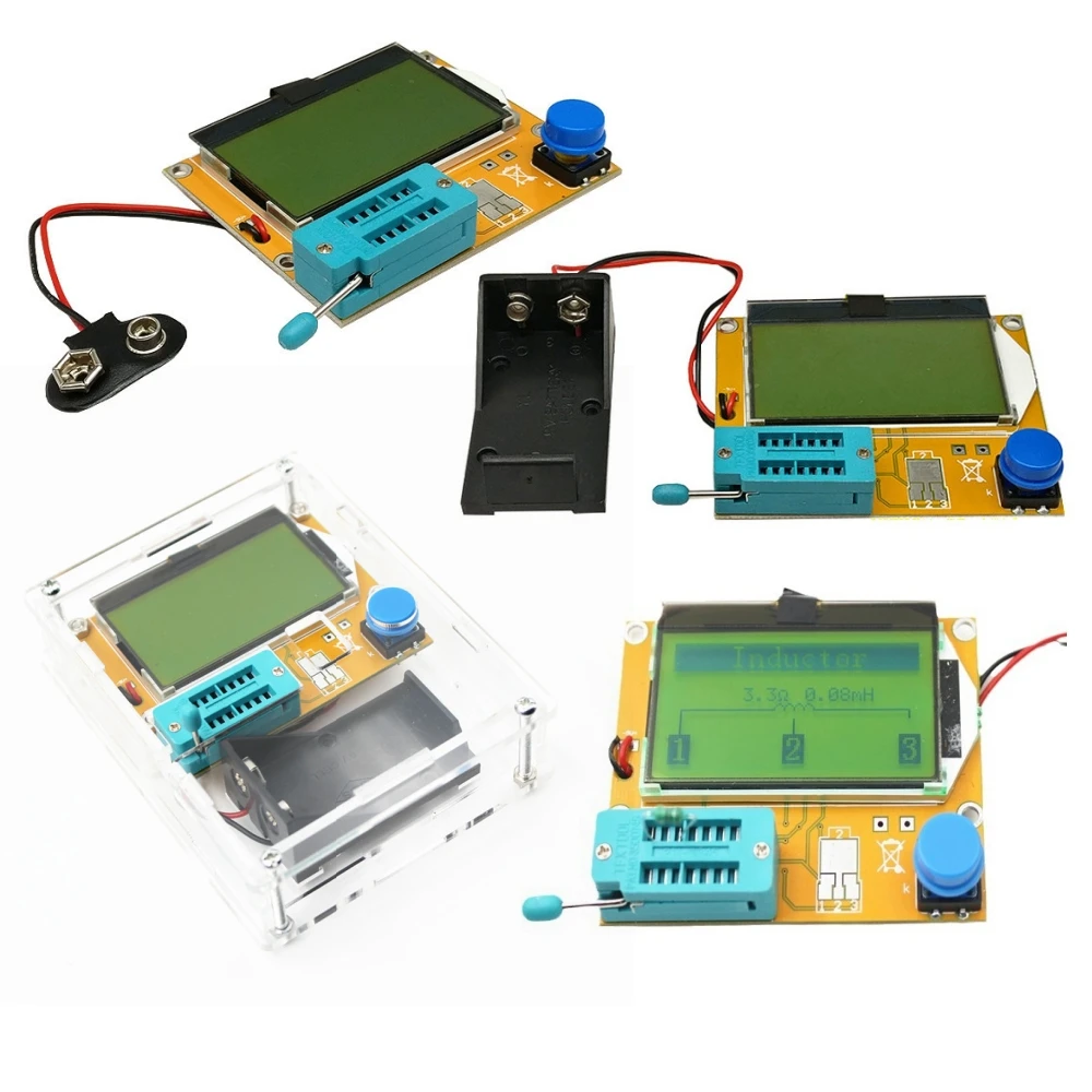 LCR-T4 Graphical Multifunctional Transistor Tester ESR Transformer Testers LCD Screen With Case Electrical Instruments