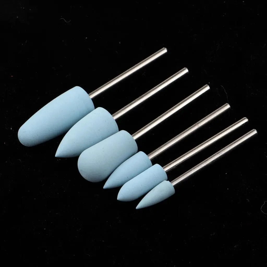 실리콘 전기 연마 헤드, 굳은살 제거 비트, 6x3/32 인치 비트