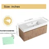 48 Inch Floating Bathroom Vanity with Sink, 48'' Single Sink Wall Mounted Bathroom Vanity, with 2 Doors and White Resin Basin 2