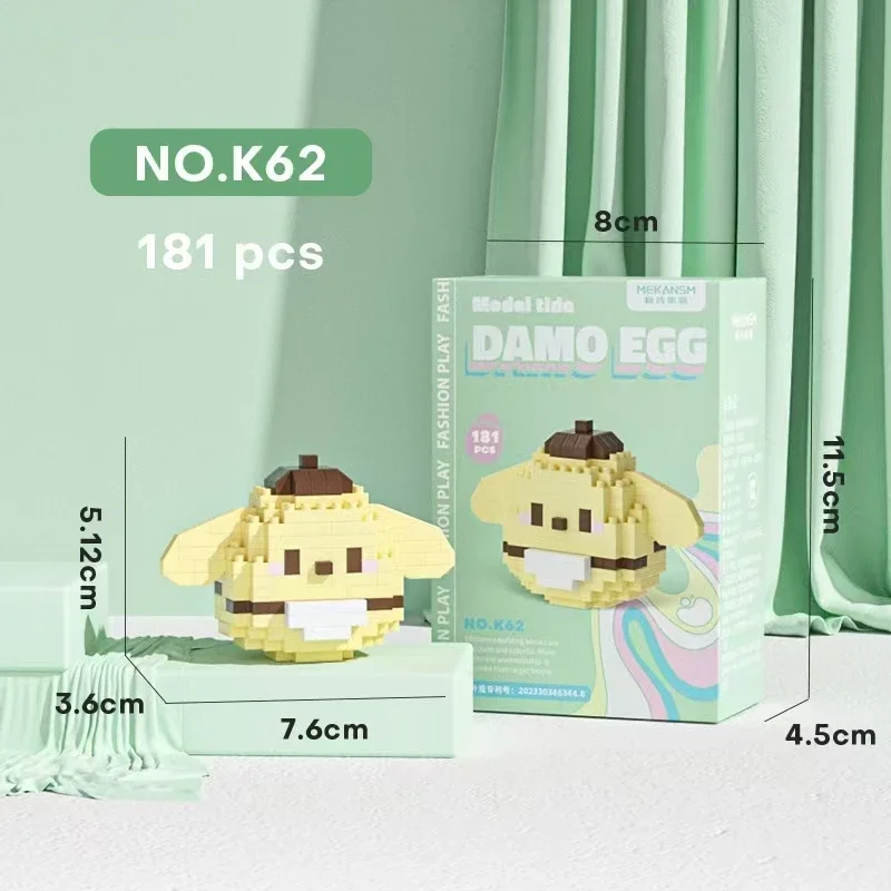 Sanrio cartoonHello kittykuromiMymelodyCinnamorollanimation building blocks children's assembled educational toys gift ornaments
