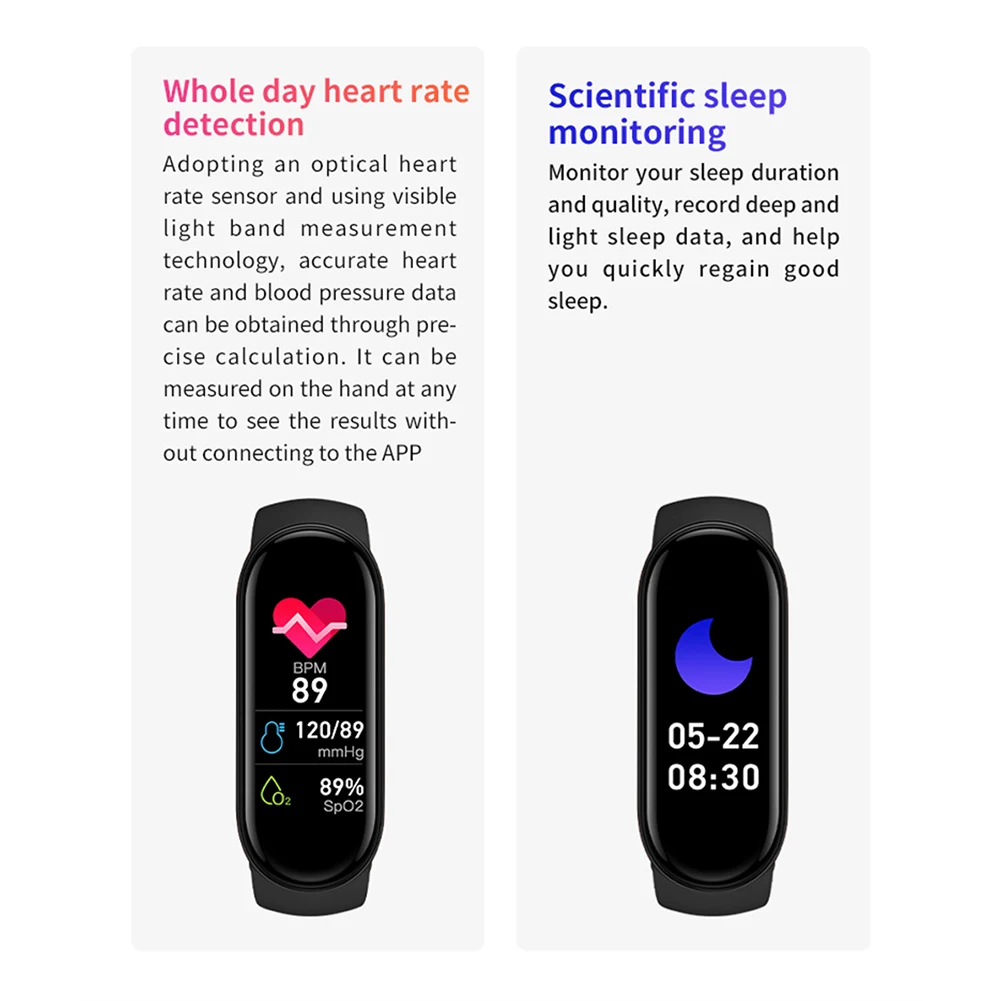 Smart Watch Smart Bracelet M8 Blood Pressure Heart Rates Fitness Tracker Band Health Wristband Sport Pedometer
