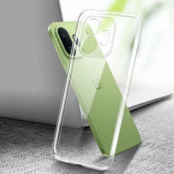Ultra - Slim Transparent Shockproof Phone Case - Flexible & Durable TPU Back Cover - OnePlus 15T (Clear)