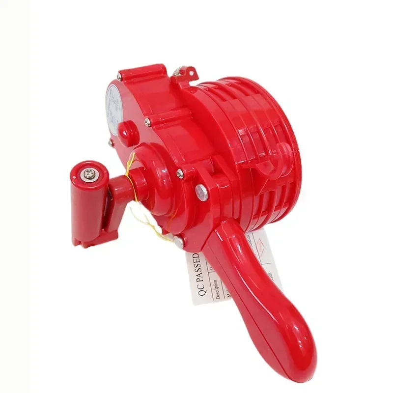 Sirena A Mano Portatile 110 DB In Alluminio – Allarme A Manovella Antincendio E Antiaereo, Senza Batterie, Per Emergenze E Sicurezza, Colore Rosso