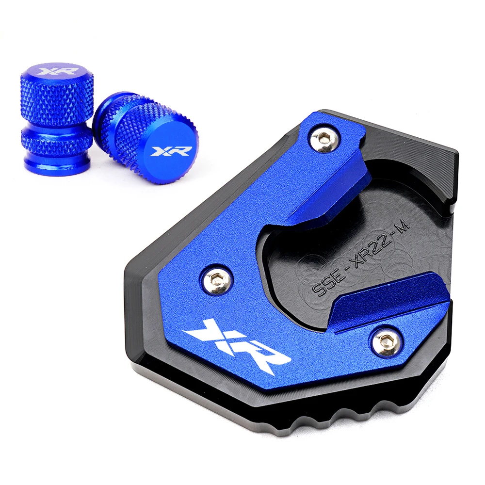 CNC Motorcycle Kickstand Side Stand Extension Pad and Tire Caps