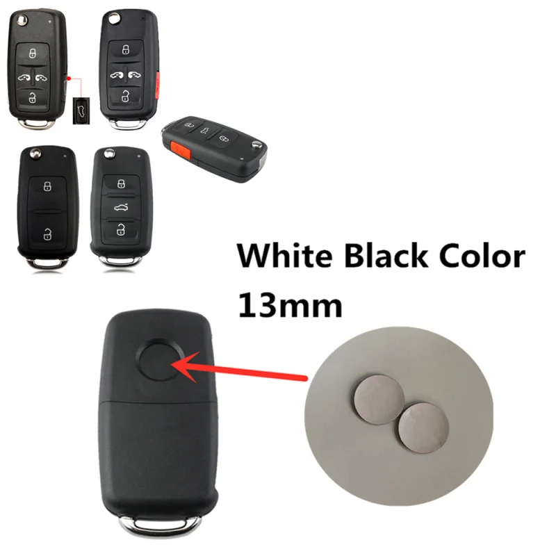 12mm DIY emblem replacement sticker emblem for VW remote key Shell