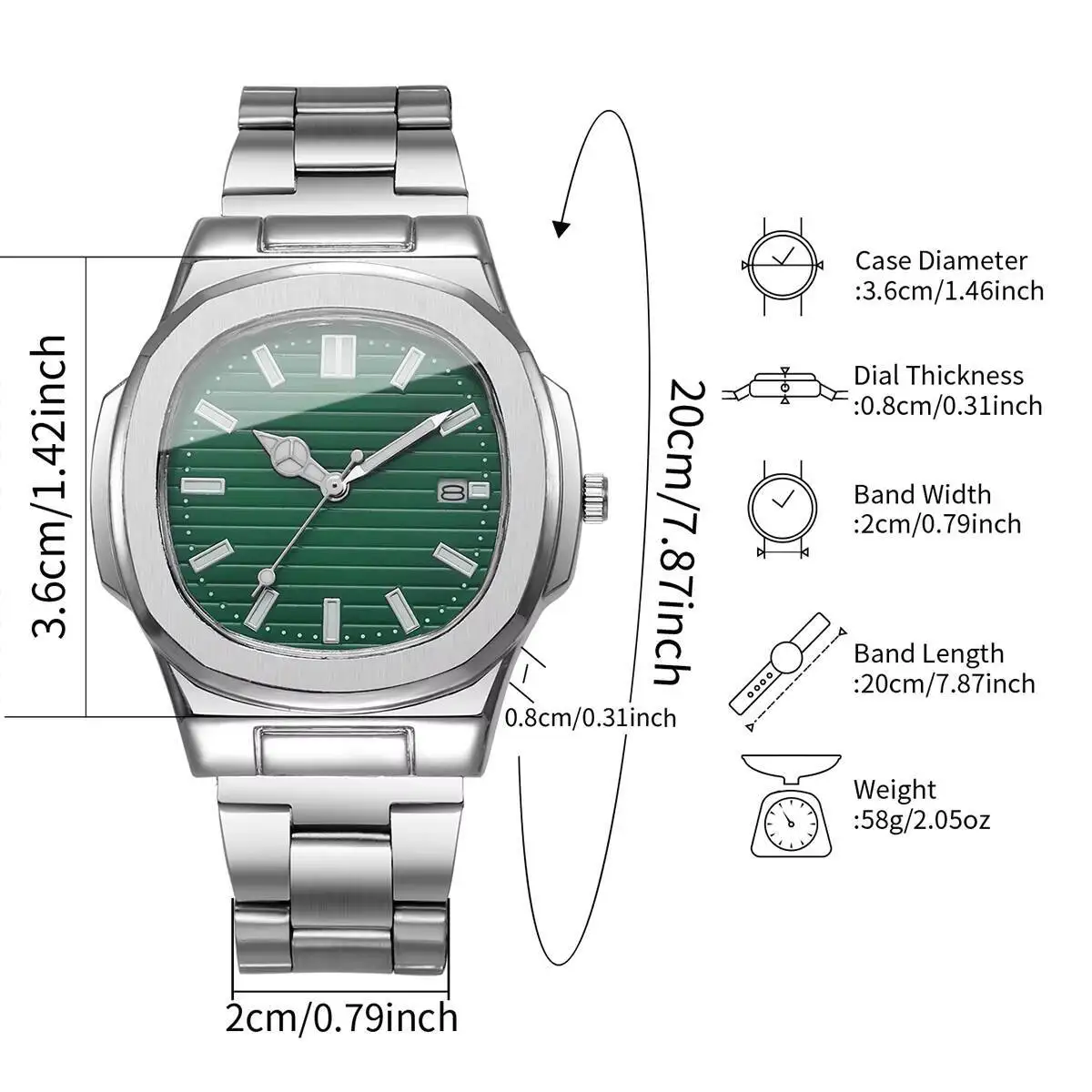 2 4PCS Luxury Men Business Watches Set Fashion Square Dial Quartz Wristwatch With Calendar Reloj Mujer Without Box