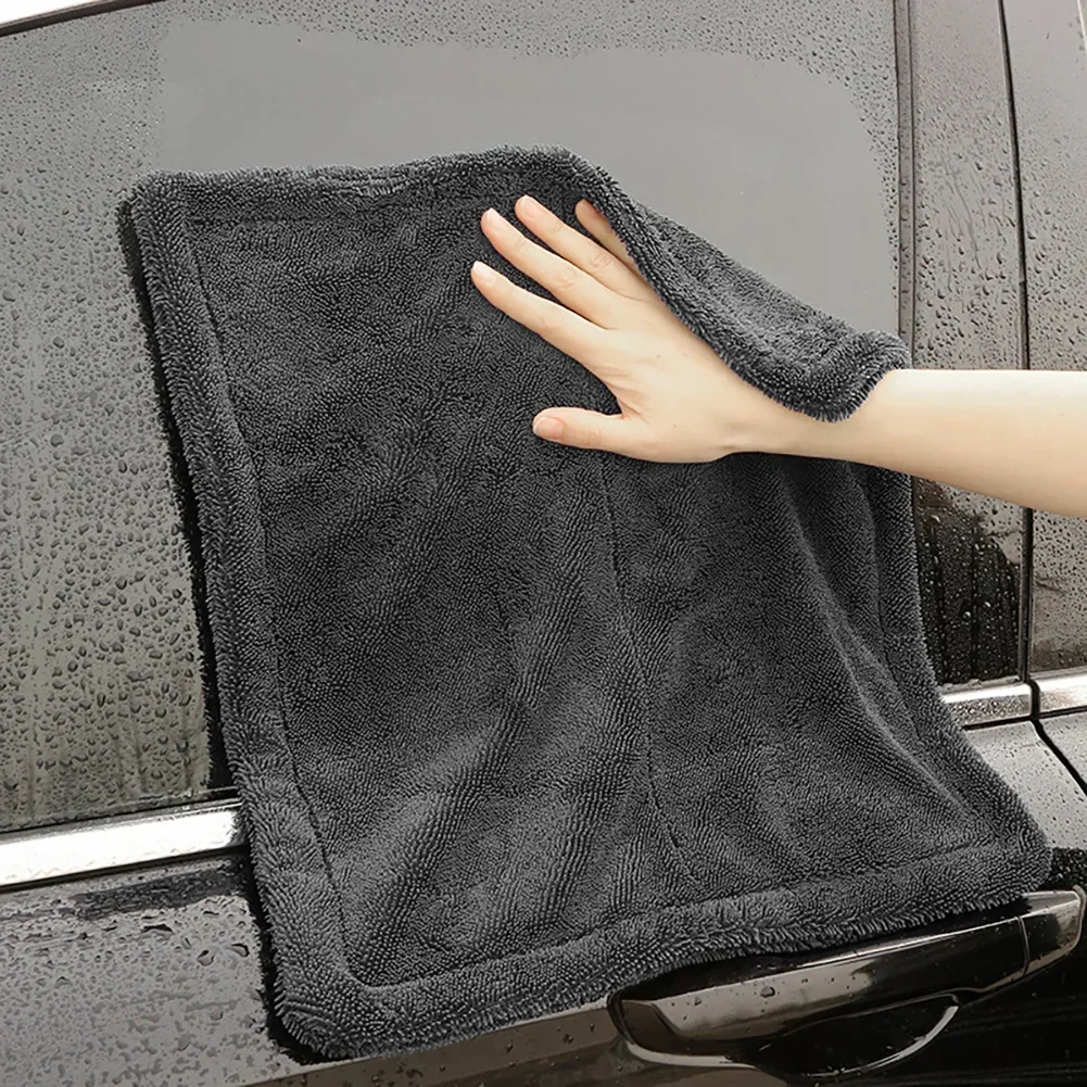 1200GSM Microfiber Car Cleaning Towel Double-Sided Super Absorbent Car Wash Cleaning Cloth Scratch Proof Soft Lint Towels 4