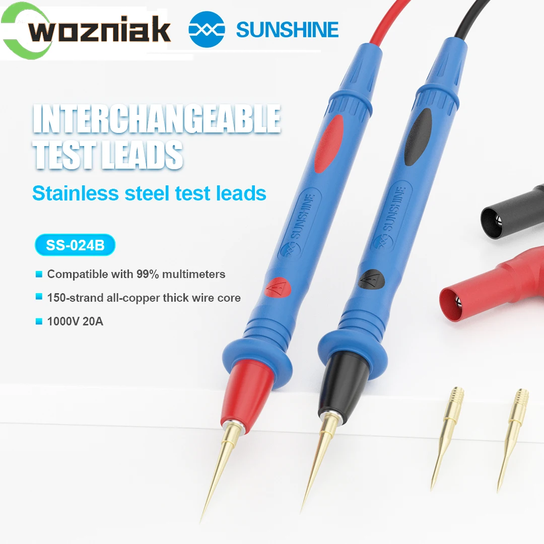 كابل أفوميتر سن إبرة دقيق SUNSHINE SS-024B – رؤوس قابلة للتغيير (20A/1000V) 1