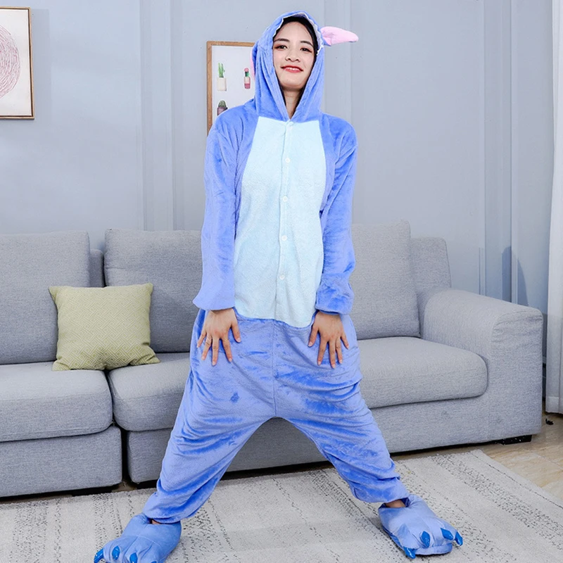 Natale Kigurumi pigiama intero Anime Costume Cosplay Cartoon tutina  Halloween Family flanella tute Full Body Pijama - AliExpress