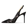 Baotou Sandals Women's Spring/Summer 2025 New Style Shallow Mouth Sexy Thin Heel High Heels Pointed Mesh Breathable Single Shoes 2