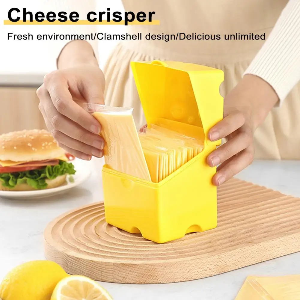 

Sealed Cheese Storage Box Plastic Cheese Slicing Storage Container with Flip Lid for Refrigerator for Fruits for Refrigerator