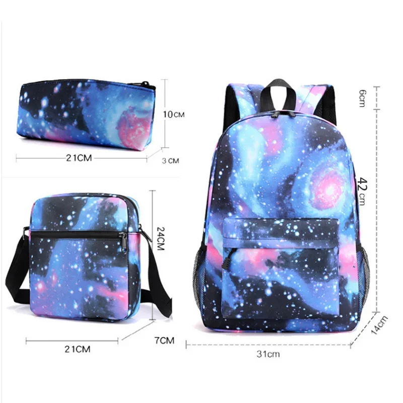 3PCS My Singing Monsters Backpack My Singing Monsters Bag Pencil Case Boy Girl School Bag Large Capacity Outdoor Shoulders Bag