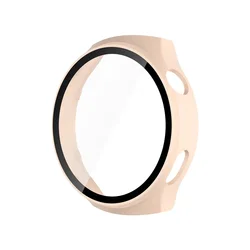 Premium Tempered Glass Shockproof Bumper Shell for Huawei Watch 4 Pro (Pink)