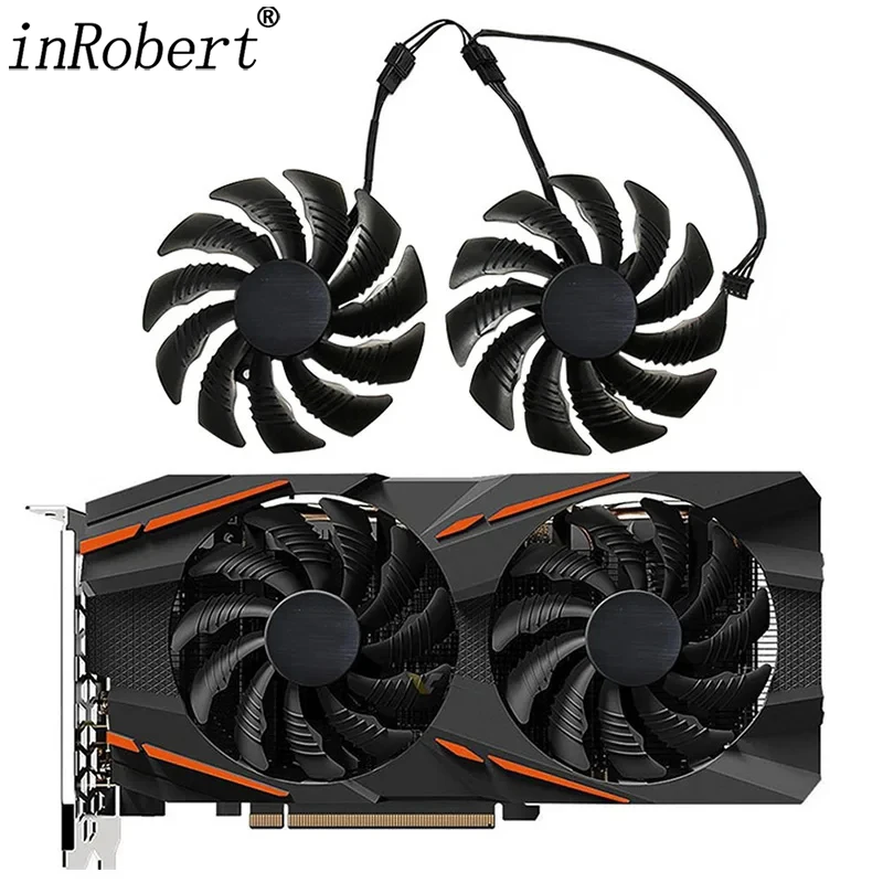 Gigabyte-ventilador de Substituição Gráfica Ventilador de Placa de Vídeo Gtx 1050 1060 1070 960 rx 470 480 570 580 88 mm T129215su
