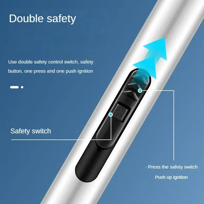 USB Electric Rechargeable Kitchen Lighter For Stove Windproof LED Plasma Arc Flameless
