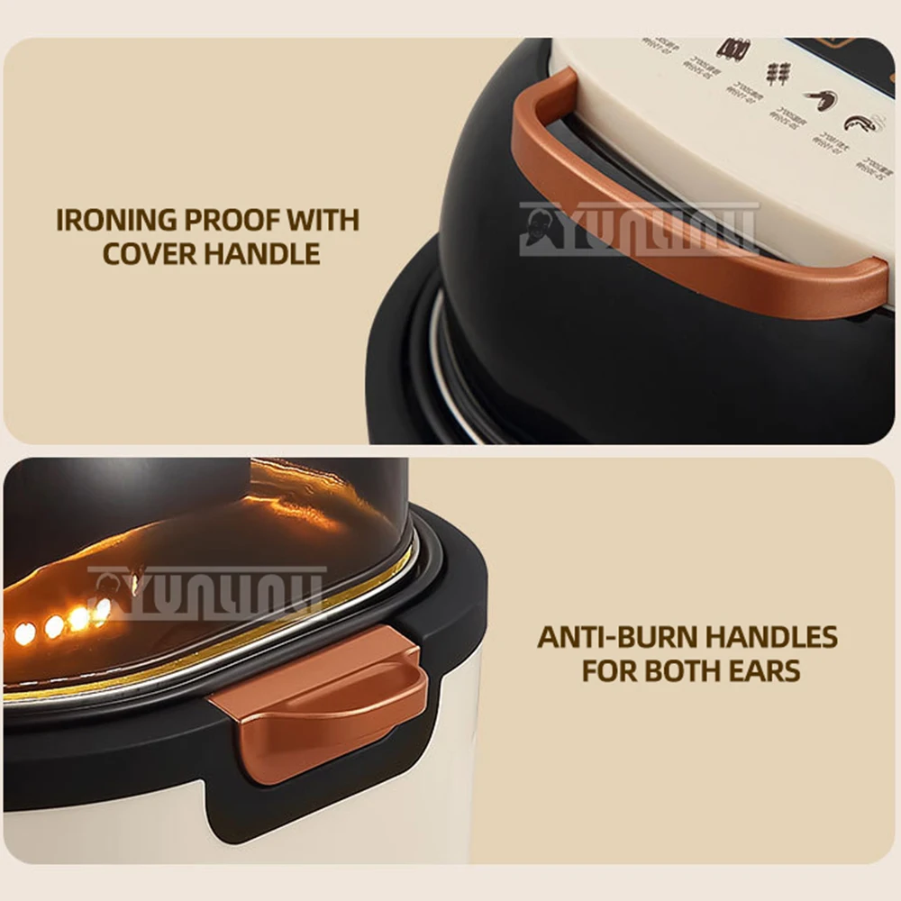 Household Multi-Functional 6L Large Capacity Air Fryer Intelligent Integrated Deep Frying Pan 6