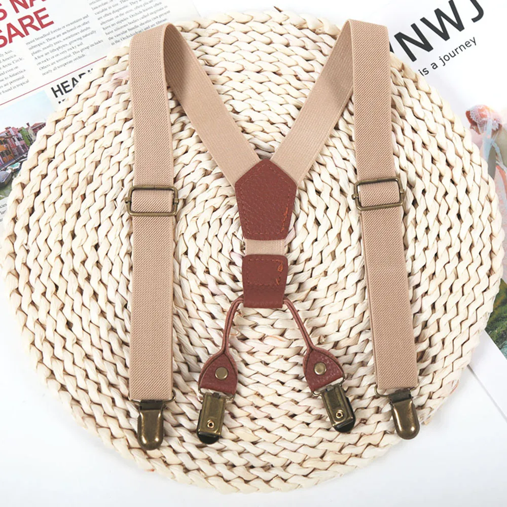 Children Suspenders Cute Children Colorful Suspenders Clip-on Y-Back Braces Elastic Adjustable Boys Girls Formal Wear Accessories Gift