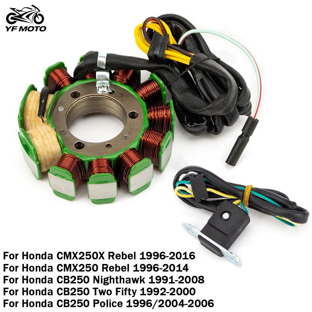 31120-KEN-691 혼다 CMX250 CMX250X Rebel CMX 250 CB250 Nighthawk 31120-KBG-004 CB 250용 오토바이 마그네토 스테이터 코일