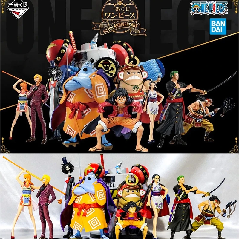 

Original Bandai One Piece Luffy Zoro Sanji Robin Nami Anime Figure Model Ichiban Kuji Wt100 Memorial Vol.100 Anniversary Gifts