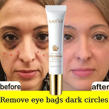 Snail Wrinkles Remover Eye Cream Anti-aging Puffiness Fade Fine Lines Remove Dark Circles Eye Bags Firming Moisturizing Eye Care