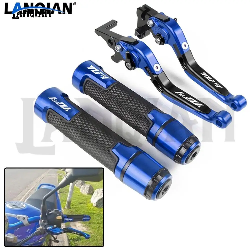 

For Yamaha YZF R1 YZF-R1 Motorcycle CNC Brake Clutch Lever & 7/8 22MM Handlebar Grips YZFR1 2004-2014 2005 2006 2007 2008 2009