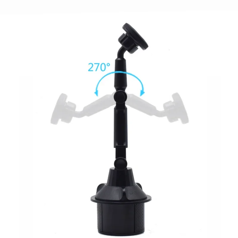 Universal 360° Adjustable Long Arm Cup Holder Phone Stand & Car Mount