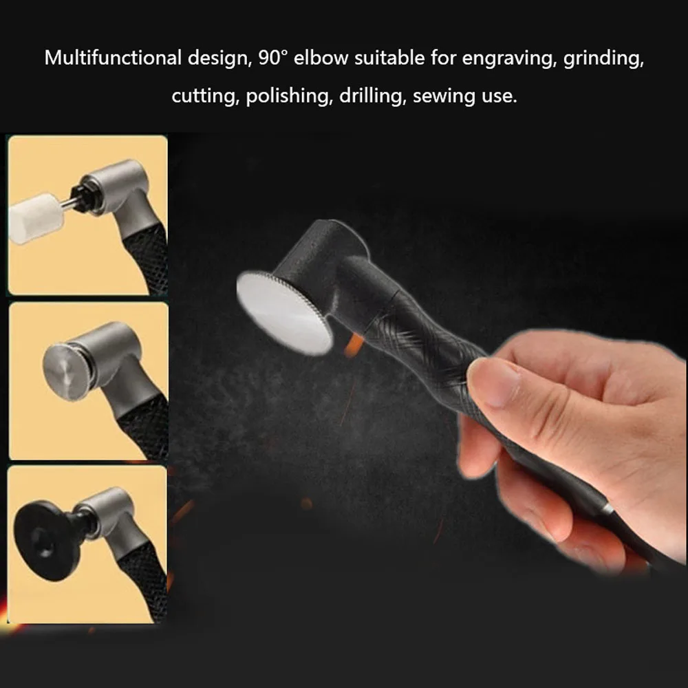 90 Degree Handpiece For Foredom Motor Anging Flexible Shaft Grinder Mill Grinder Mesin 90D elbow Power Tool Parts 6