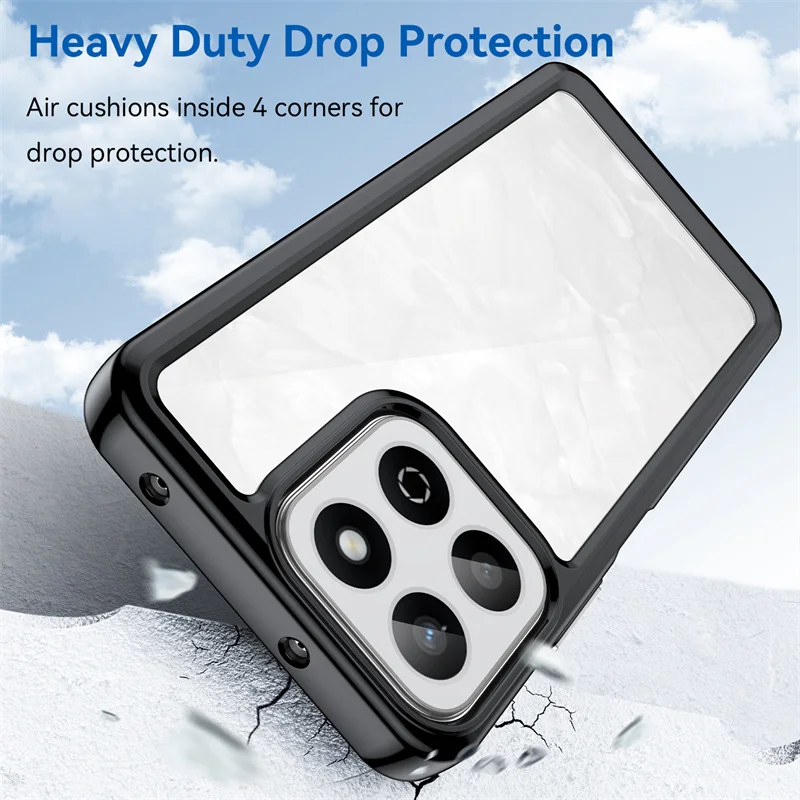 Clear Shockproof Silicone TPU Phone Case with Hard Matte Finish