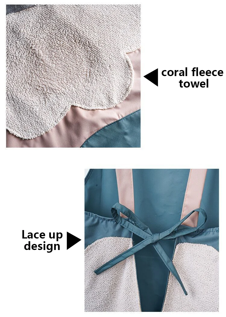 2023 new wipeable waterproof kitchen apron for women: oil-proof apron for baking, cooking, and table vegetable preparation