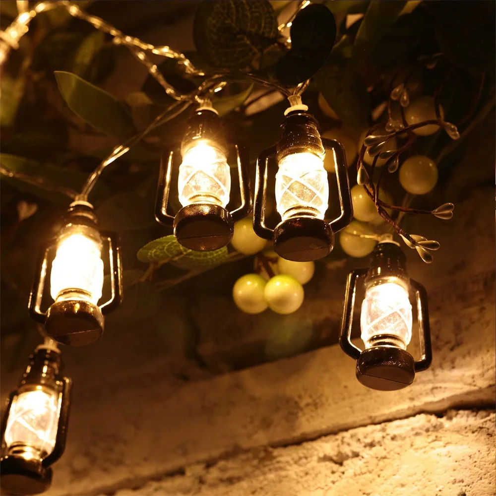 Vintage Lantern String Lights, 80 LED Decorative Lights for Home, Patio, and Garden
