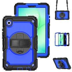 Durable Tablet Case with PET Film & Straps - A9 8.7inch SM - X110 (Blue PC )