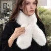 Faux Rabbit Fur Scarf Winter Warm Neckerchief Women Solid Color Neck Muffler Long Plush Shawl Ladies Thick Scarves 3