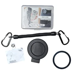 Magnetic Phone Holder with Belt Clip and Hands - Free Stand (Black)