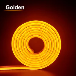Flexible Waterproof LED Neon Strip Light for DIY Home Decor and Signage (Golden)