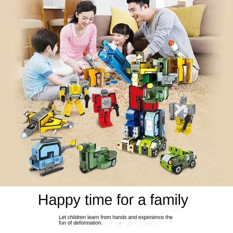 Digital Robot Transformation Children's Toys Autobots Alphabet Combination Diamond Block Assembly Boys Toys Gifts