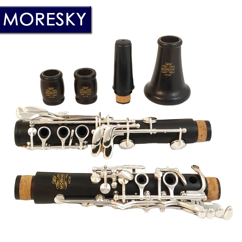 MORESKY-Clarinet C Keys, Ebony Klarnet, Silver Plated, MC68