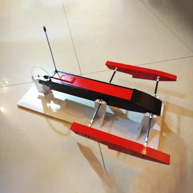 Remote Control Speed Boat Model Mini Shrimp Boat Model Toy DIY Racing Speed Boat Model Shrimp Boat Electric Wooden Boat Model 2